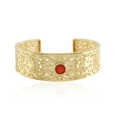 Roter Onyx-Messingarmreif (Juwelo Style)