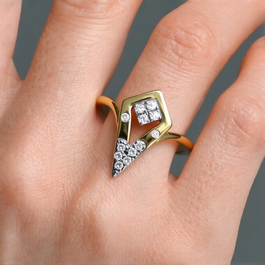 Gouden ring met VVS1 Diamanten (G) (Annette)