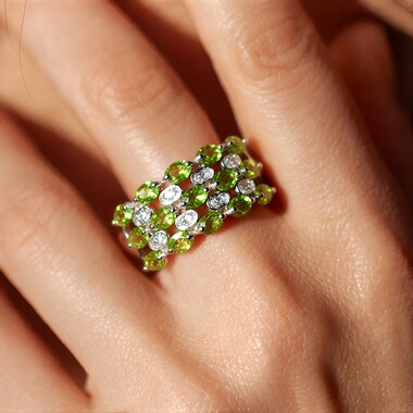 Zilveren ring met Paraiba toermalijnen
