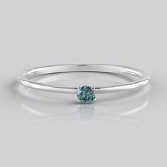 Anello in platino con Diamante Blu Cielo I2