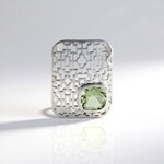 Pendentif en argent et Améthyste verte (MONOSONO COLLECTION)