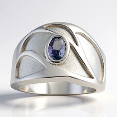 Anello in argento con Tanzanite Lilla Non Riscaldata
