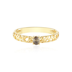 I2 Champagner-Brillant-Silberring