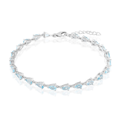 Sky Blue Topaz Silver Bracelet