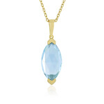 Himmelblauer Topas-Silberanhänger (KM by Juwelo)