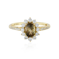 Anello in oro con Pietra del Sole dell'Oregon (AMAYANI)