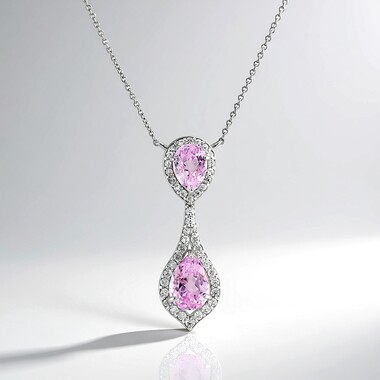 Kunzite Silver Necklace