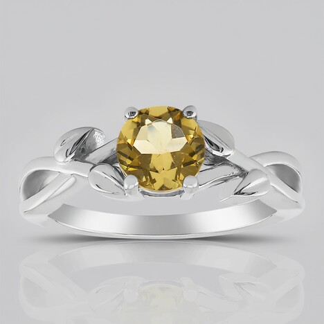 Anello in argento con Berillo Giallo