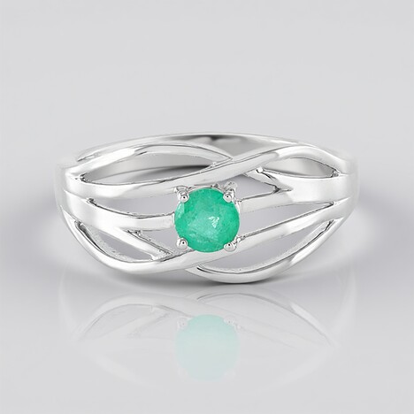 Anello in argento con Smeraldo Russo