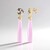 Boucles d'oreilles en argent et Calcédoine lavande (KM by Juwelo)