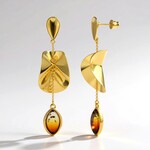 Orecchini in argento con Ambra Sunrise Baltica (dagen)