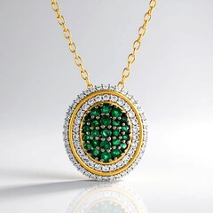 Collana in argento con Smeraldo Zambia