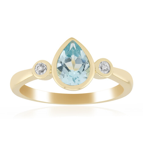 Anello in argento con Topazio Blu Cielo