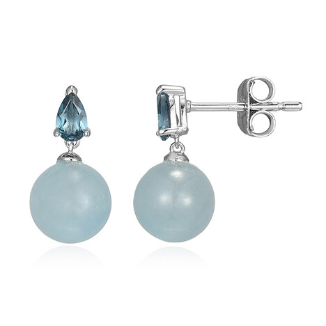 Aquamarin-Silberohrringe