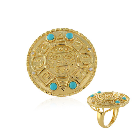 Sleeping Beauty-Türkis-Silberring