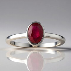 Anello in argento con Rubino Bemainty