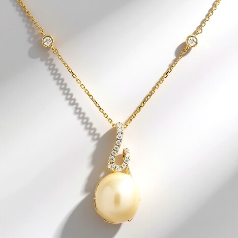 Collier en or et Perle dorée des mers du sud (CIRARI)