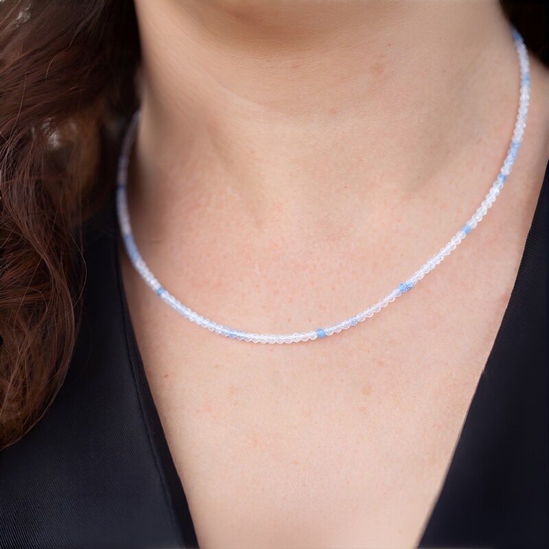 Brazilian Aquamarine Silver Necklace