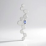 Ciondolo in argento con Zaffiro Ceylon Blu