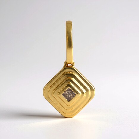 Ciondolo in argento con Diamante Champagne I2