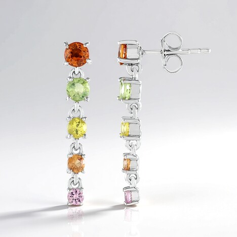 Orecchini in argento con Zaffiro Fancy