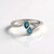Anello in argento con Cianite Blu Foglia di Tè