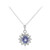 Zilveren halsketting met een tanzaniet