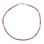 Collar en plata con Turmalina rosa de Nigeria