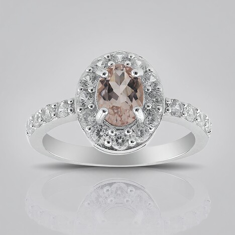 Anello in argento con Morganite