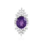 Sambia-Amethyst-Silberanhänger (de Melo Essence)