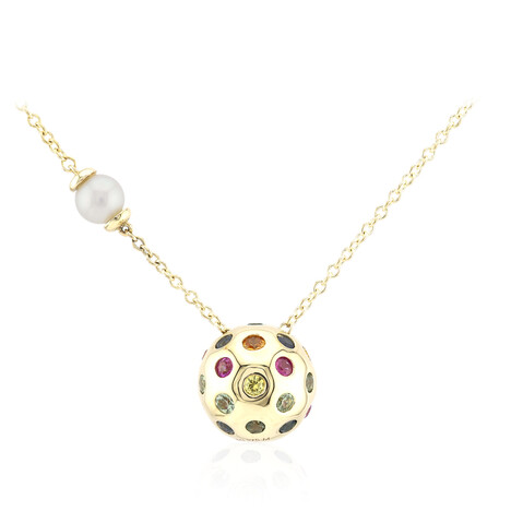 Collar en oro con Perla blanca Freshwater (Michelle Albala)