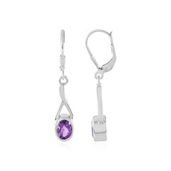 Boucles d'oreilles en argent et Améthyste d'Uruguay