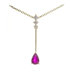 Collier en or et Rubis AAA du Mozambique