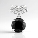 Ciondolo in argento con Spinello Nero (MONOSONO COLLECTION)