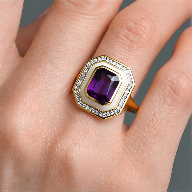Amethyst-Silberring (M de Luca)