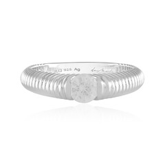 Zilveren ring met een zirkoon (de Melo)