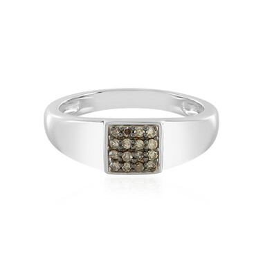 Anello in argento con Diamante Cioccolato I3