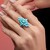 Anillo en plata con Turquesa bella durmiente (Faszination Türkis)