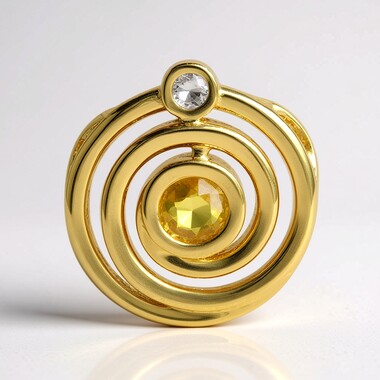 Colgante en plata con Zafiro amarillo (MONOSONO COLLECTION)