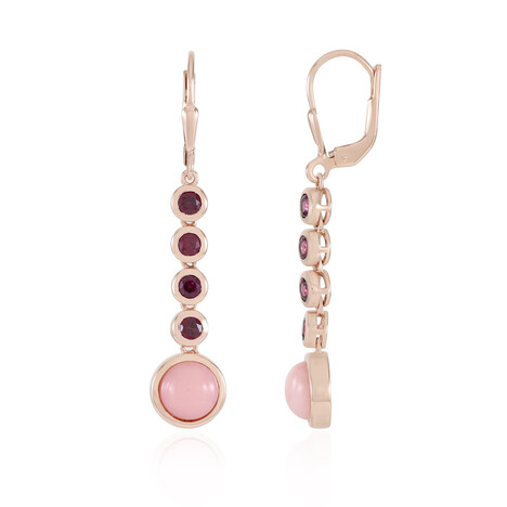 Orecchini in argento con Opale Rosa (KM by Juwelo)