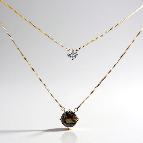 Collana in oro con Tanzanite (non riscaldata) (de Melo Gold)