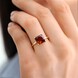 9K Hessonite Garnet Gold Ring