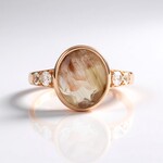 Copper Rutilated Quartz Silver Ring