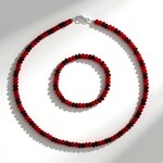 Parure in argento con Quarzo Rosso