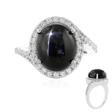 Anello in argento con Diopside Stellato d'India