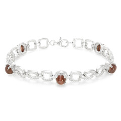 Zilveren armband met kattenoog-scapolietstenen