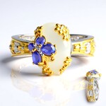 Anello in argento con Madreperla (Gems en Vogue)