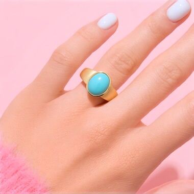 Anello in argento con Turchese Sleeping Beauty