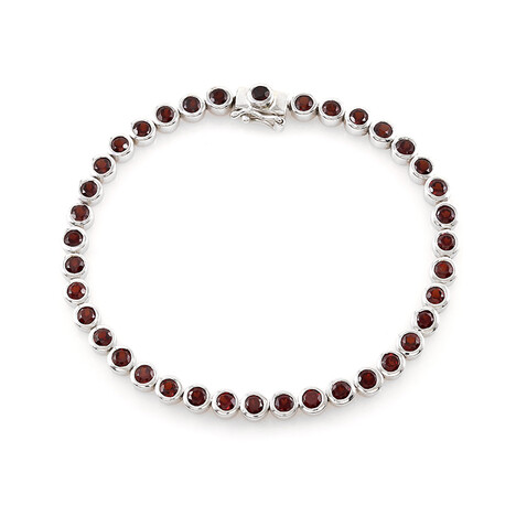 Mozambique Garnet Silver Bracelet
