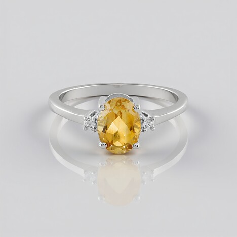 Anello in argento con Citrino